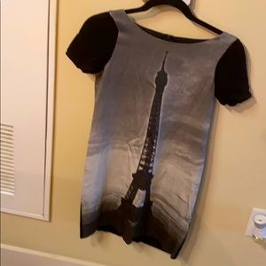 Moschino Cheap & Chic Eiffel Tower Mini Dress Sz 4